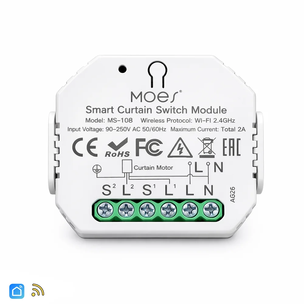 Moes WiFi curtain control module for Smart Life electric curtain automation