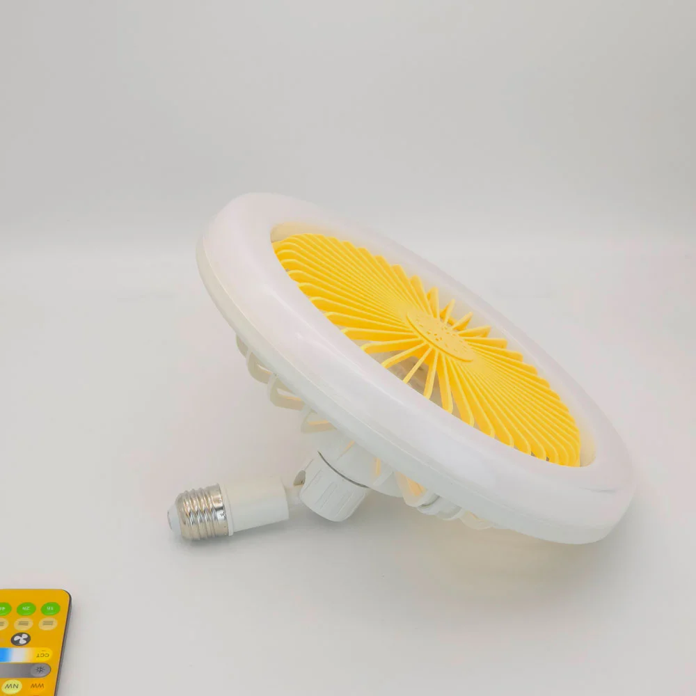 Ceiling fan light with E27 socket remote control and dimmable LED lighting