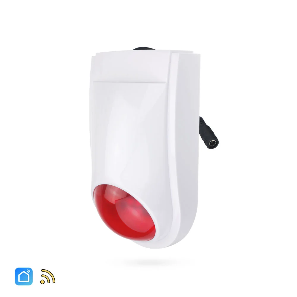 WiFi outdoor smart siren with strobe light and IP65 protection