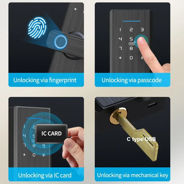 Smart Life compatible door lock with app control